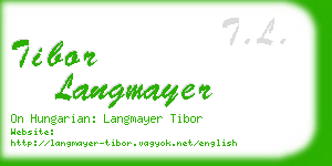 tibor langmayer business card